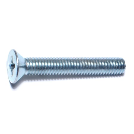 3/18-16 X 2-1/2 In Phillips Flat Machine Screw, Zinc Plated Steel, 25 PK